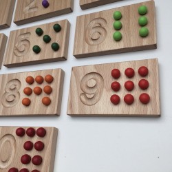 Domino number tiles