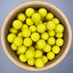 colored wool felt balls ca. 2 cm
 color felt balls-yellow