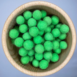 colored wool felt balls ca. 2 cm
 color felt balls-spring green