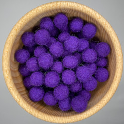 colored wool felt balls ca. 2 cm
 color felt balls-purple