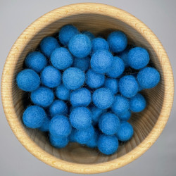 colored wool felt balls ca. 2 cm
 color felt balls-light blue