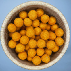 colored wool felt balls ca. 2 cm
 color felt balls-light orange