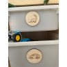 Einzelne Holz Etiketten für Spielzeug Aufbewahrung für das Kinderzimmer